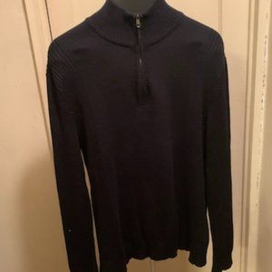 Calvin Klein Mens 1/4 Zip Mock Turtleneck Sweater